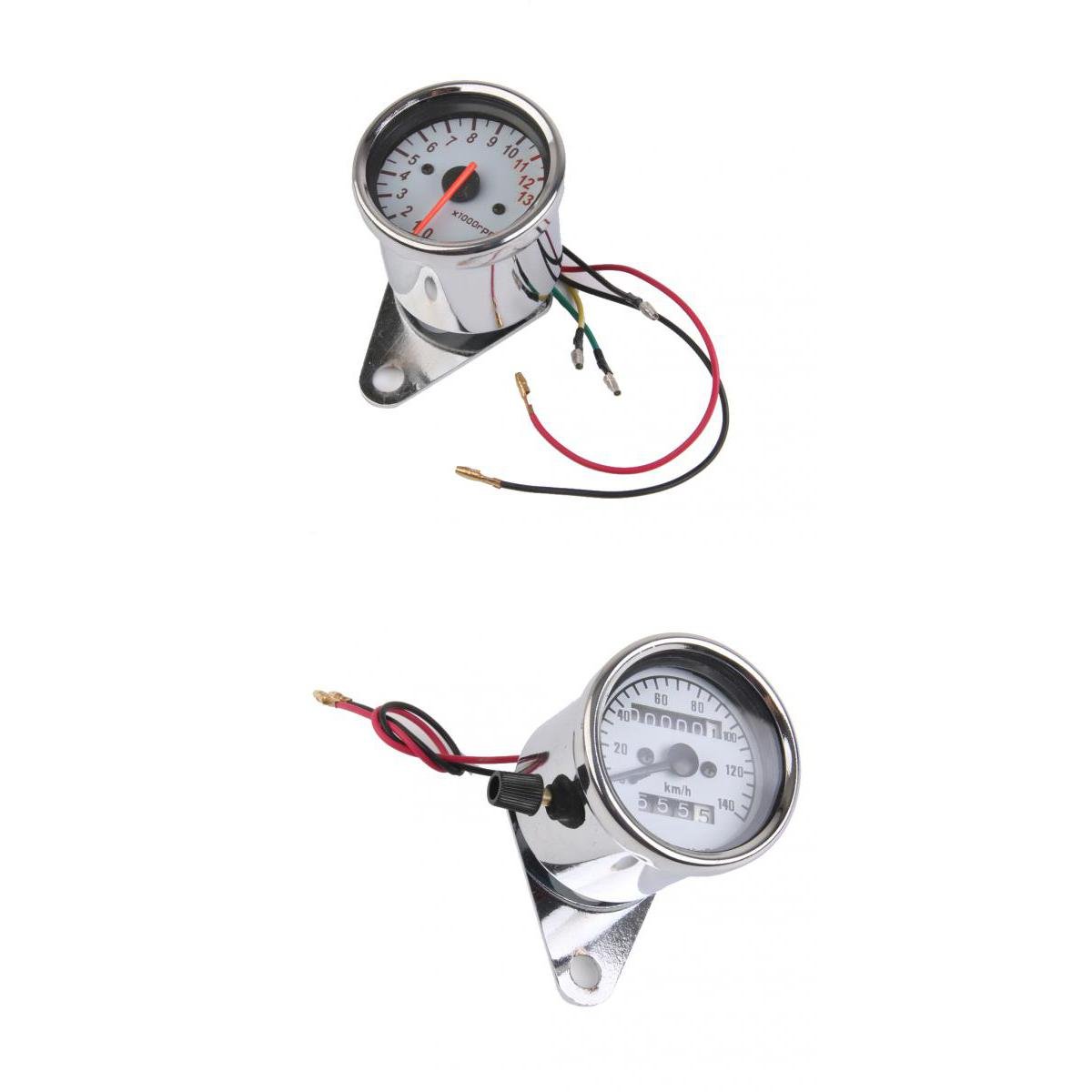 ATORSE 12V Tachometer Gauge & Dual Meter Odometer Speedometer for Car Auto Motorcycle-image-9