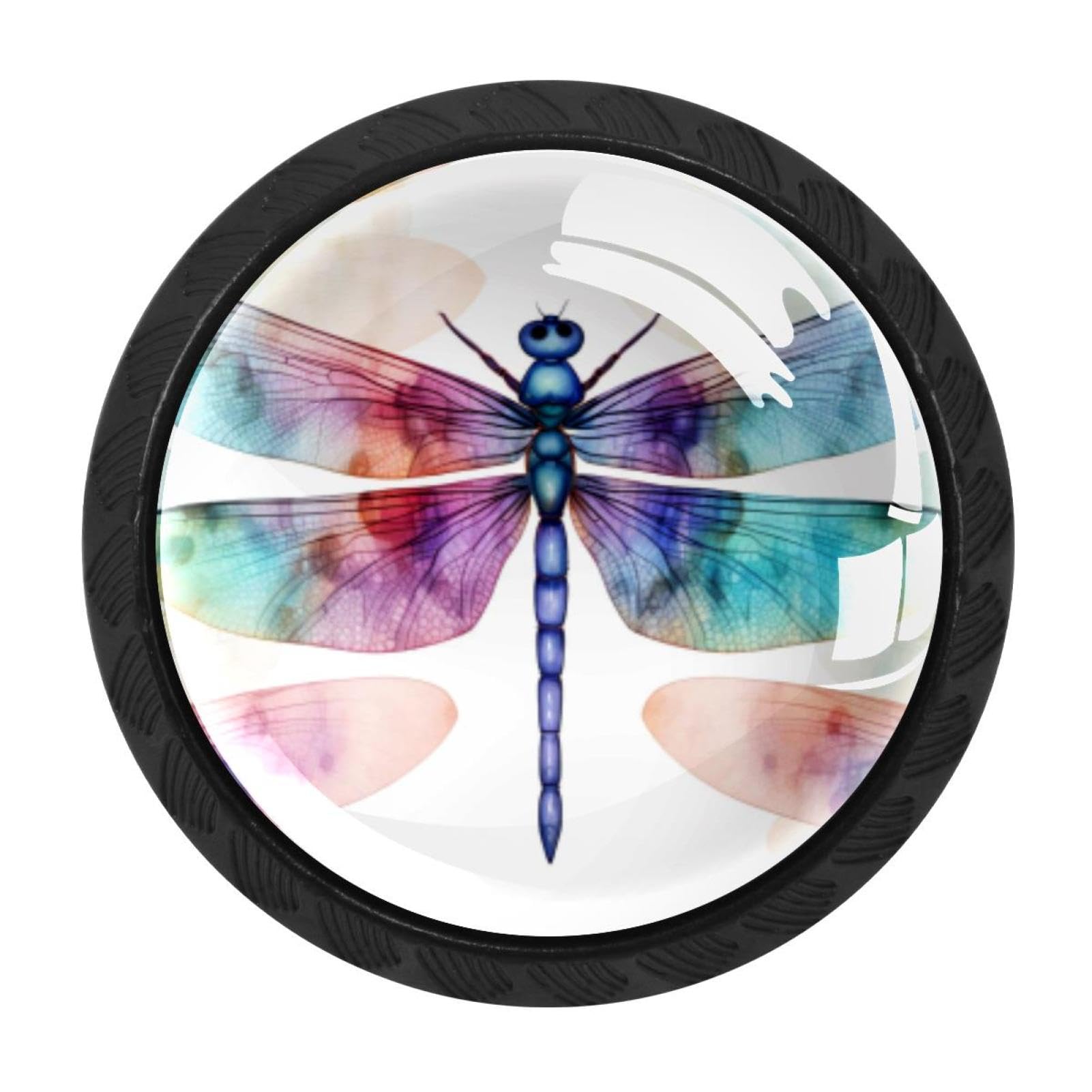 CHENZZZZ 4 Pack Dragonfly Kitchen Cabinet Knobs Drawer Knobs Door Dresser Handles for Personalized Gifts Great for Any Occasion