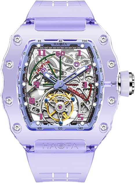 未使用☆Haofa ハオファ トゥールビヨン 自動巻腕時計 クリスタル トノー型 61zglnALYQL._AC_SX466_.jpg