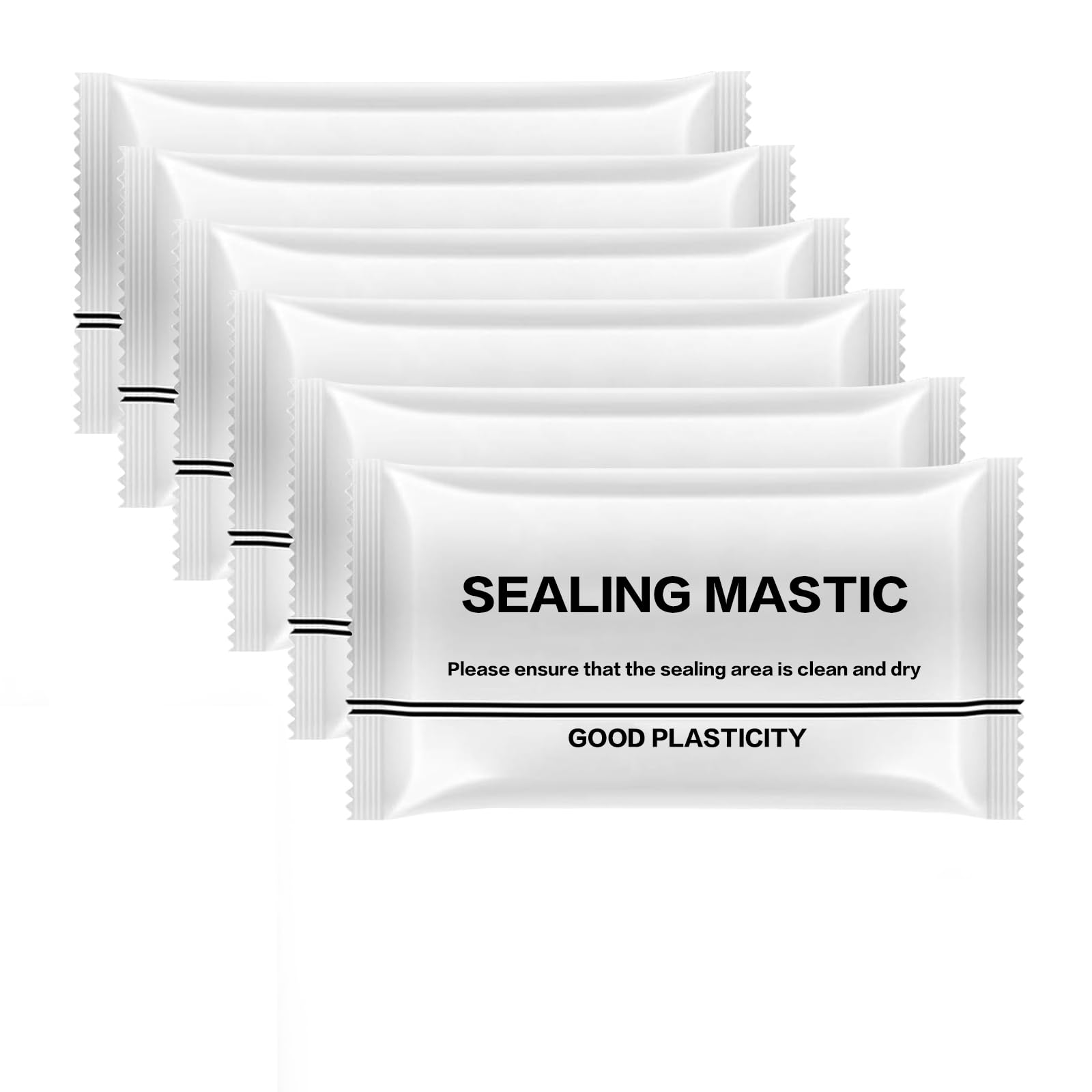 Waterproof Sealant Mastic, 2025 New Repair Sealing Clay Wall Gaps Filler, Quick Mending Mud for Drain Connection, Wall Hole, Air Conditioning Hole Waterproof Seal Putty (0.06 pounds/Pack) (6)