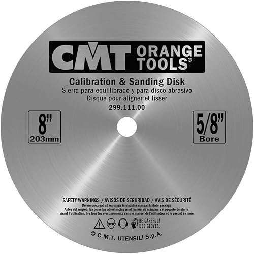 CALIBRATION & SANDING DISK 8’’x5/8’’