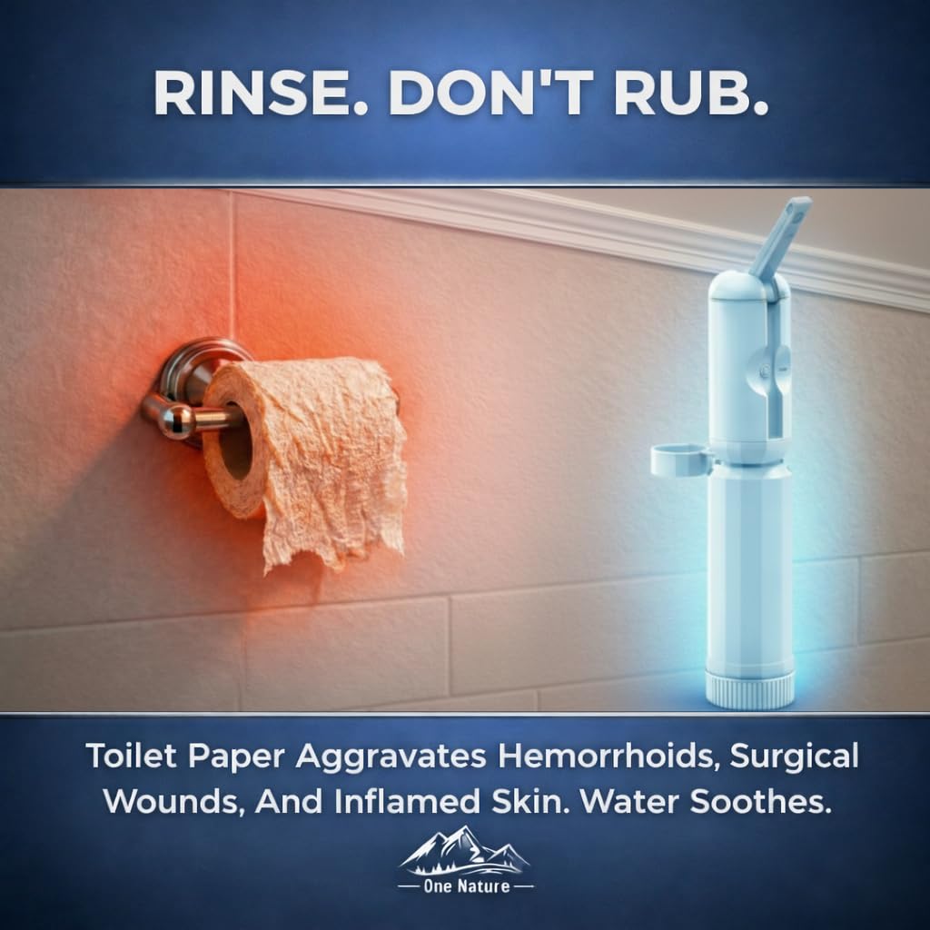 Travel Bidet Portable Bidet Sprayer for Travel ONE NATURE 500mL IPX6 Waterproof Electric High Pressure Handheld Bidet Sprayer — view 5