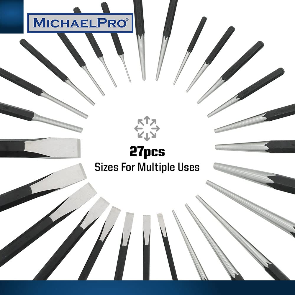 Amazon.co.jp: MichaelPro 27ピース 高耐久 チゼルとパンチセット