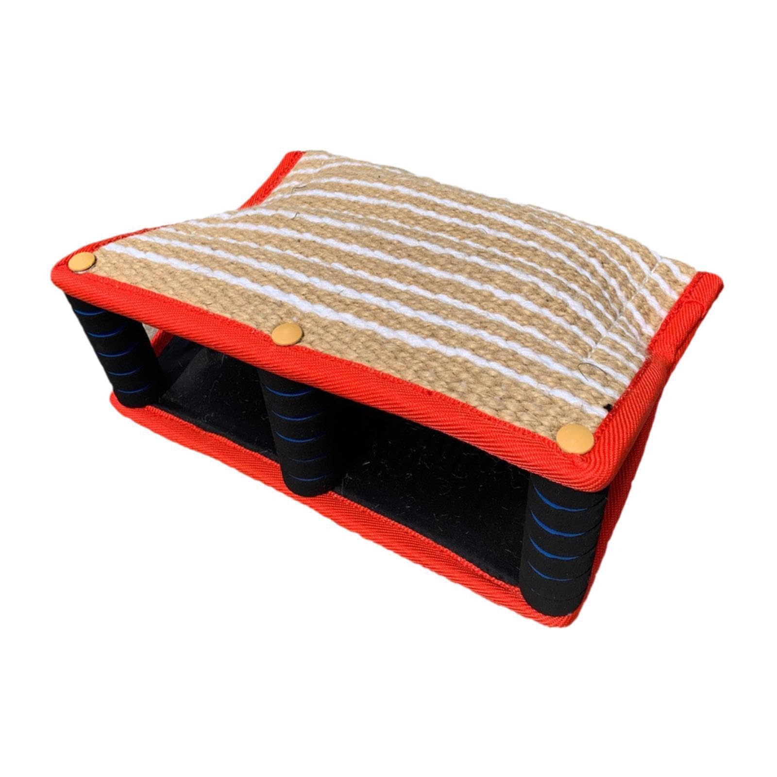 KIOALXZ Interactive Tugging Equipment Jute Bite Pillow Helps Improve Safety During Training Sessions While Keeping Dogs Engaged Outdoor Tug Sleeve Jute Bite , red , 35x25x13cm
