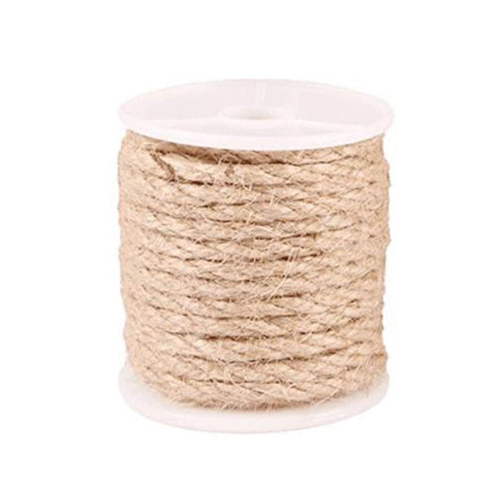 Bclla Zkenshan-Natural Jute Twine 10M Jute Rope Twine String Craft Jewelry Making 4 6 8 10mm Thick for Gift Box Packing DIY, Natural Jute Fiber (Color : 4mm)