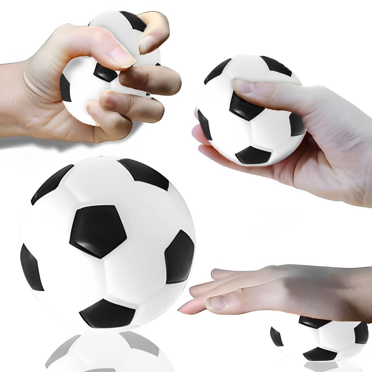 16 Piezas Mini Fútbol, Pelota Antiestrés Fútbol, Balones de Fútbol Pequeños, Pelota Antiestrés Squishy Deformable, Balones de Futbol Espuma, Juguetes Antiestrés para Niños y Adultos — view 6