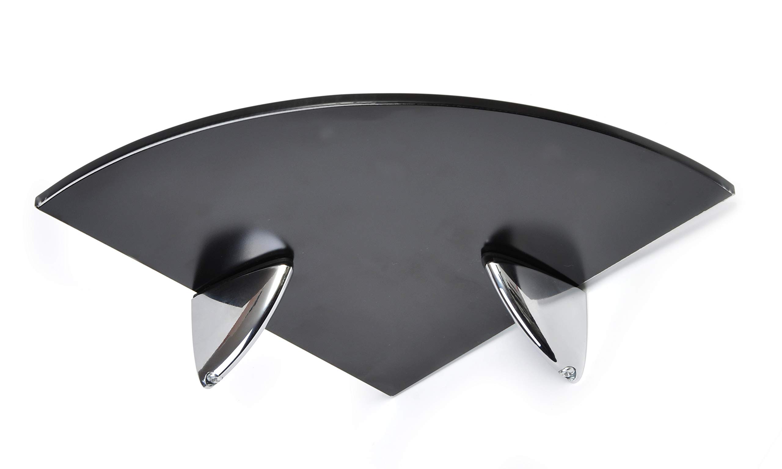 Mensola Angolare In Vetro Temperato 250x250 Mm – Trasparente, Salvaspazio Con Supporti Cromati - 2