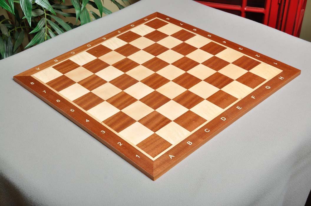 Mahogany & Maple Wooden Tournament Chess Board - 1.75