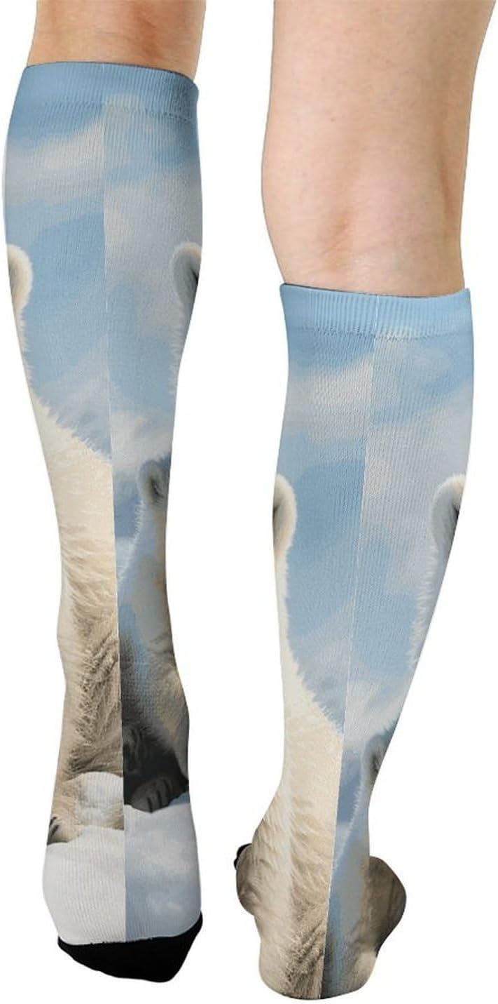 Polar Bear Knee High Soccer Socks Moisture Wicking