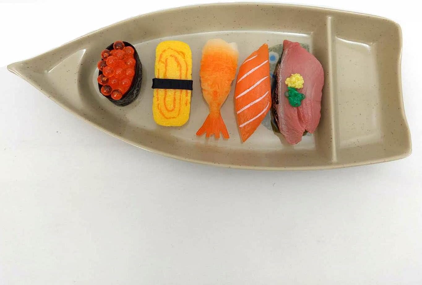 JapanBargain 2347, Lot de 6 assiettes de service japonaises pour sashimi, apéritif, plats à frites et trempettes, 25,4 cm, vert