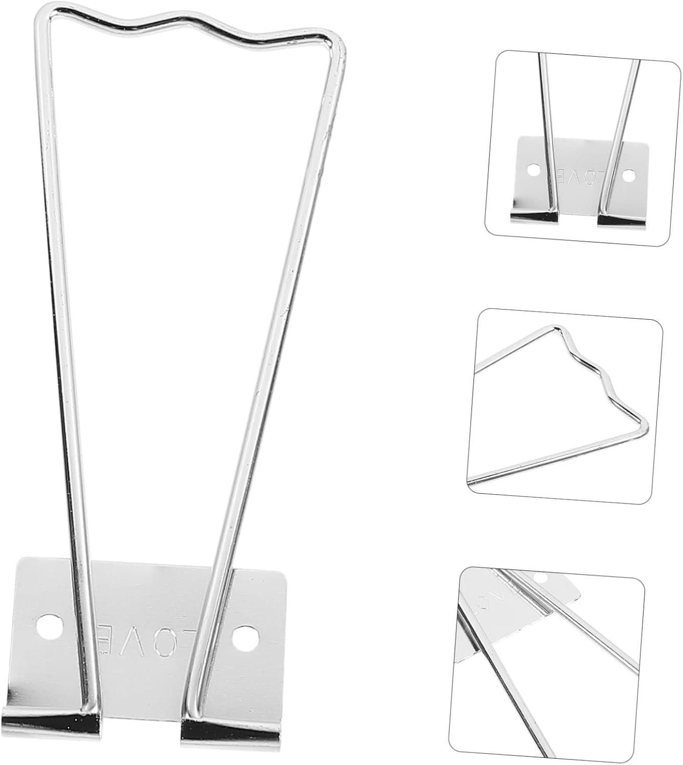 10pcs Iron Photo Frame Holders Tabletop Back Supports Silver