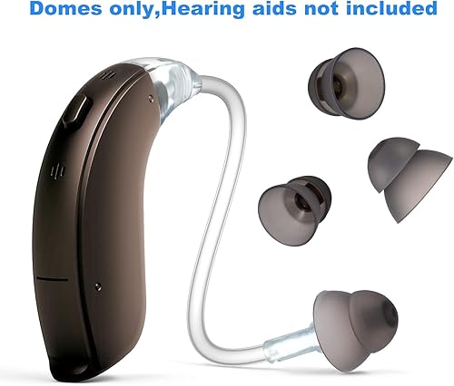 Miniatura 4 de Paquete de 9 audífonos GrandeMedianoPequeño (12110.394 in), audífonos de silicona de doble capa, puntas abiertas para los oídos, kits de repuesto