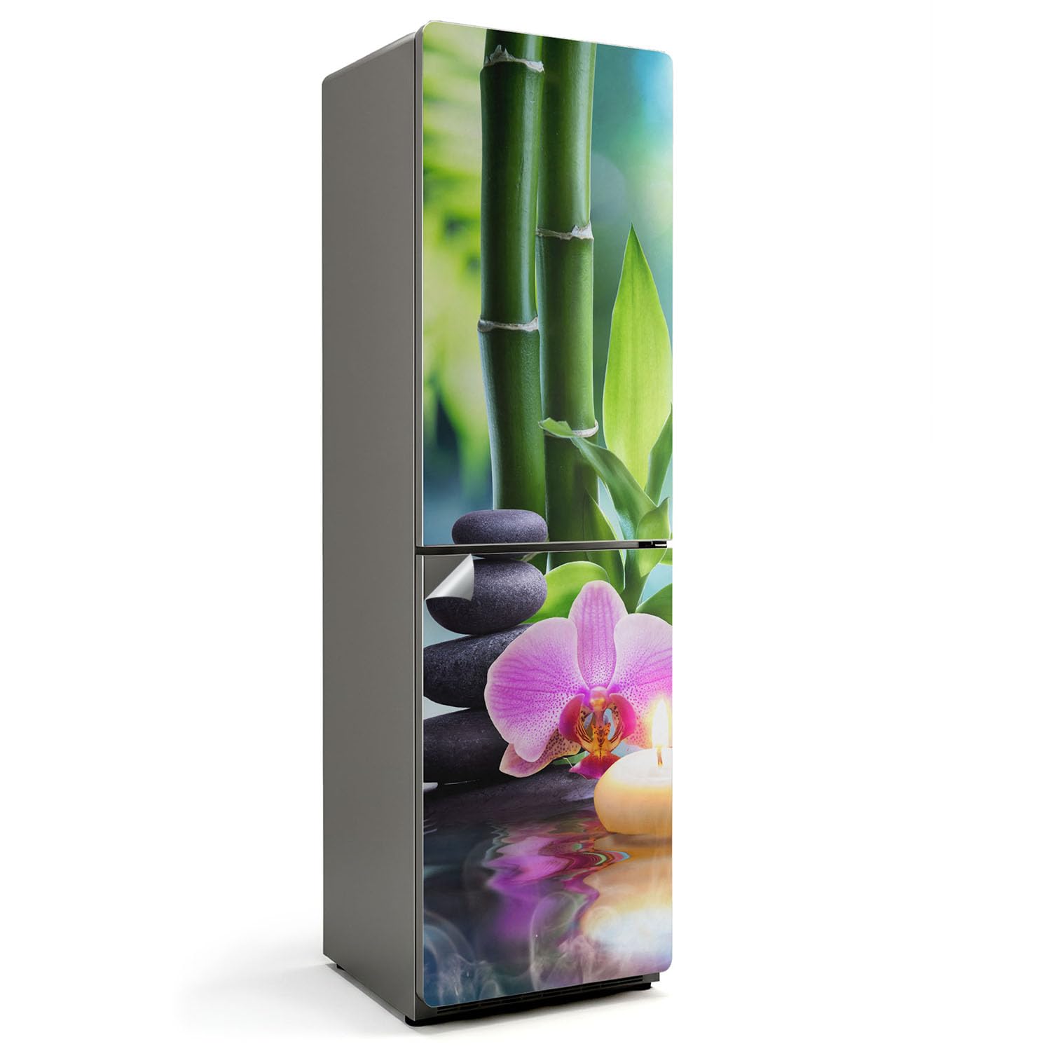 Sticker réfrigérateur 60x205 cm harmonie de la nature pour intérieur zen
