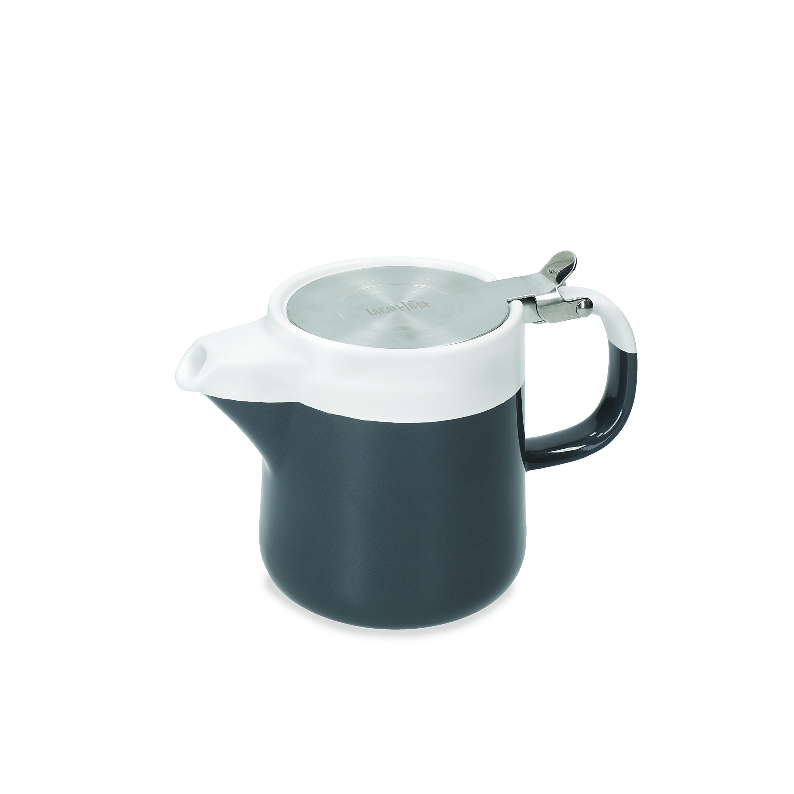 La Cafetiere Barcelona Teapot 2 Cup Cool Grey Stainless Steel Filter