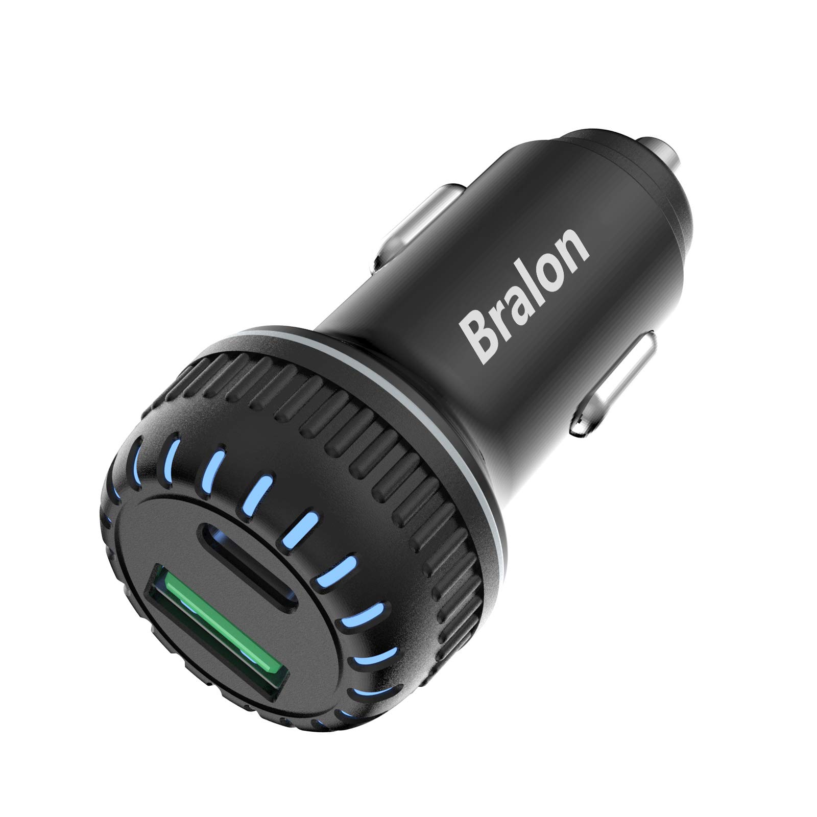USB C Car Charger,Bralon 38W PD3.0 & QC3.0 Dual Fast Car Charger Compatible with Phone 12/12 Pro(Max)/12 mini/11/11 Pro(Max)/XS/XR/X/8,G.alaxy Note S10 S9 S8 S7,Pad&More