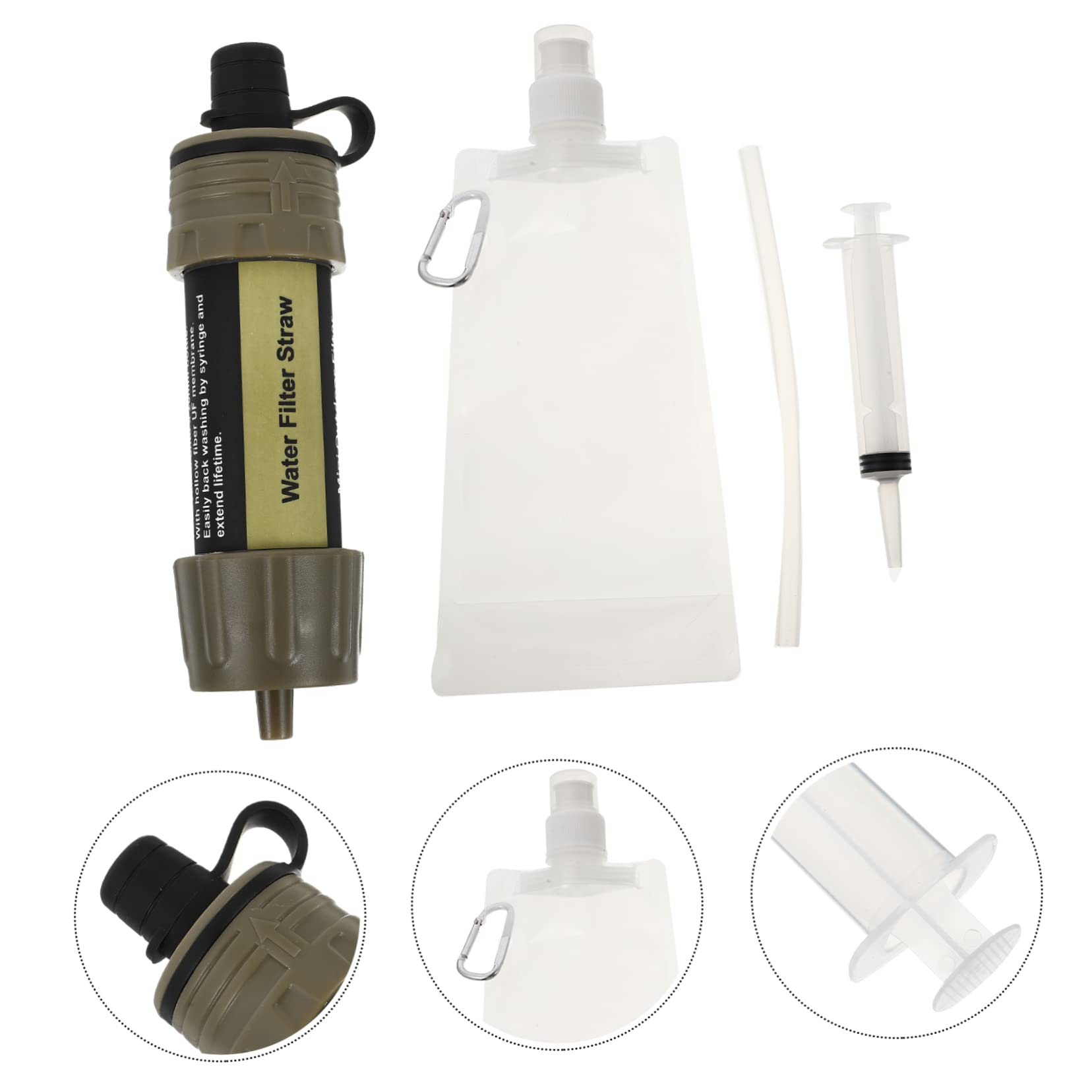 Yardwe 2stücke Mini Wasserfilter Tragbarer Wasserreiniger Für Camping Und Outdoor Effektive Schadstoffentfernung Kompakt Und Leicht Für Notfälle Filterkapazität