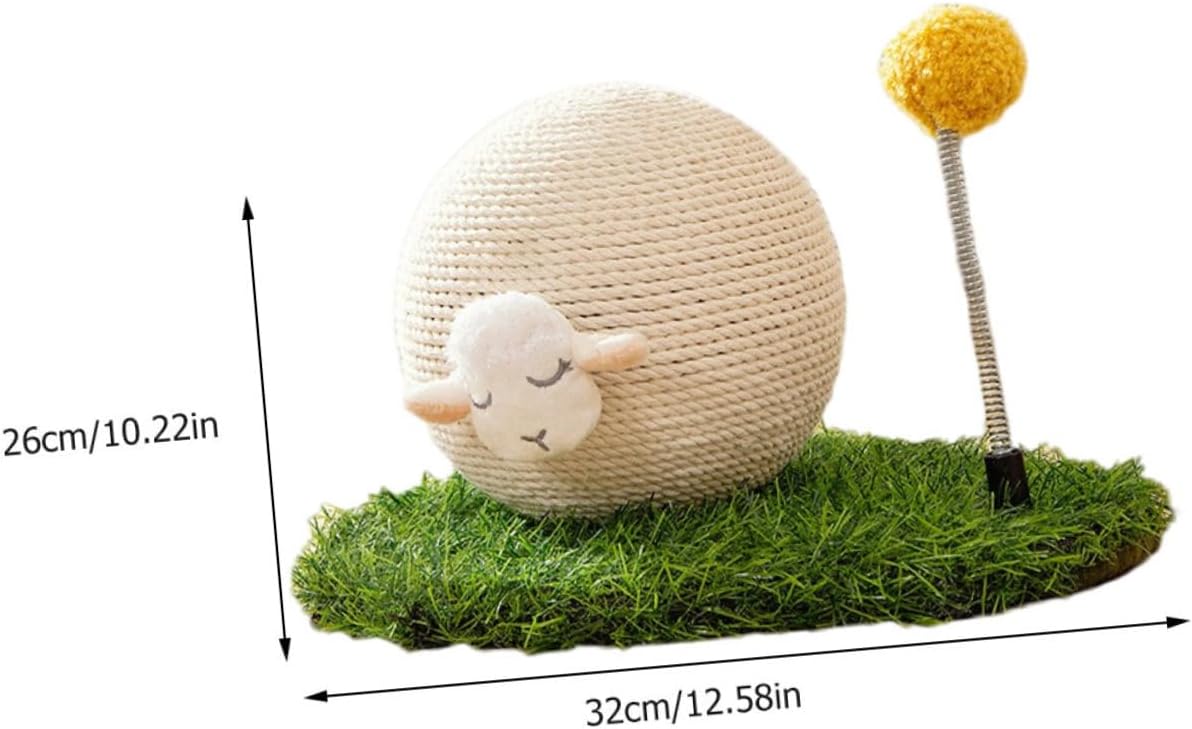 Totority Pet Cat Scratching Ball and Design for Claw Grinding for Indoor Use Prevents Furniture Damage Engaging Play for Kittens and Cats