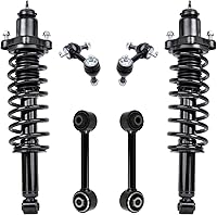 Vista 284 de Detroit Axle - Kit de puntales delanteros para Ford 2000-2004 Focus 2 puntales con muelle helicoidal 2 brazos de control inferiores con rótulas 2001