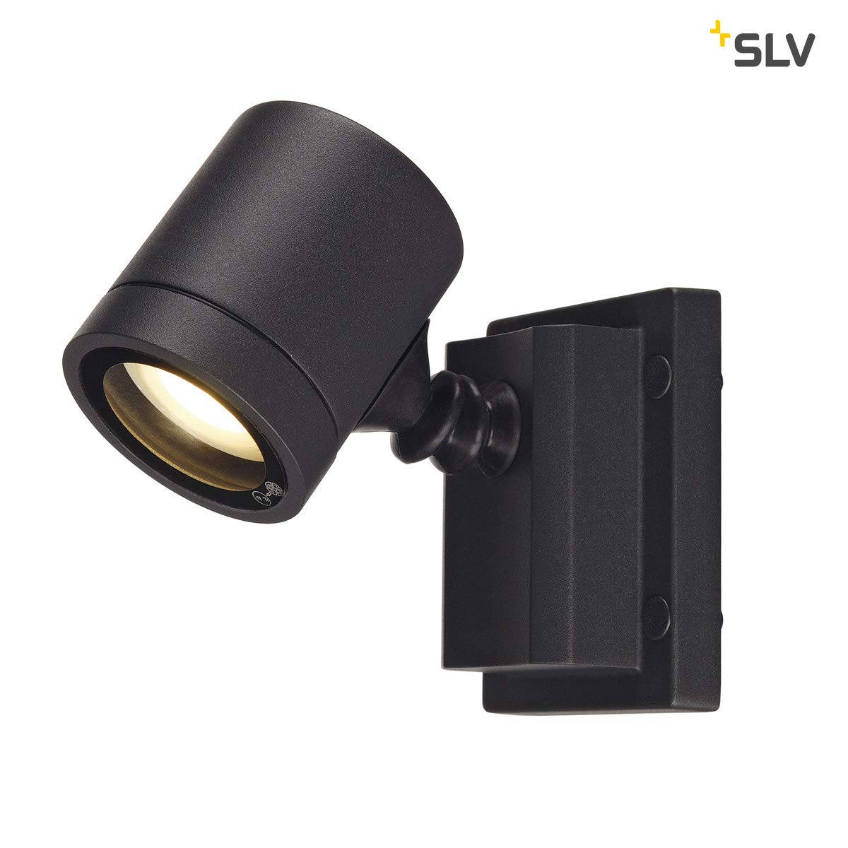 SLV luminaria de superficie de pared MYRA WALL/iluminación para paredes, caminos, entradas, foco led de exterior, luminaria de superficie de exterior, lámpara de jardín / GU10 IP55 50 W antracita