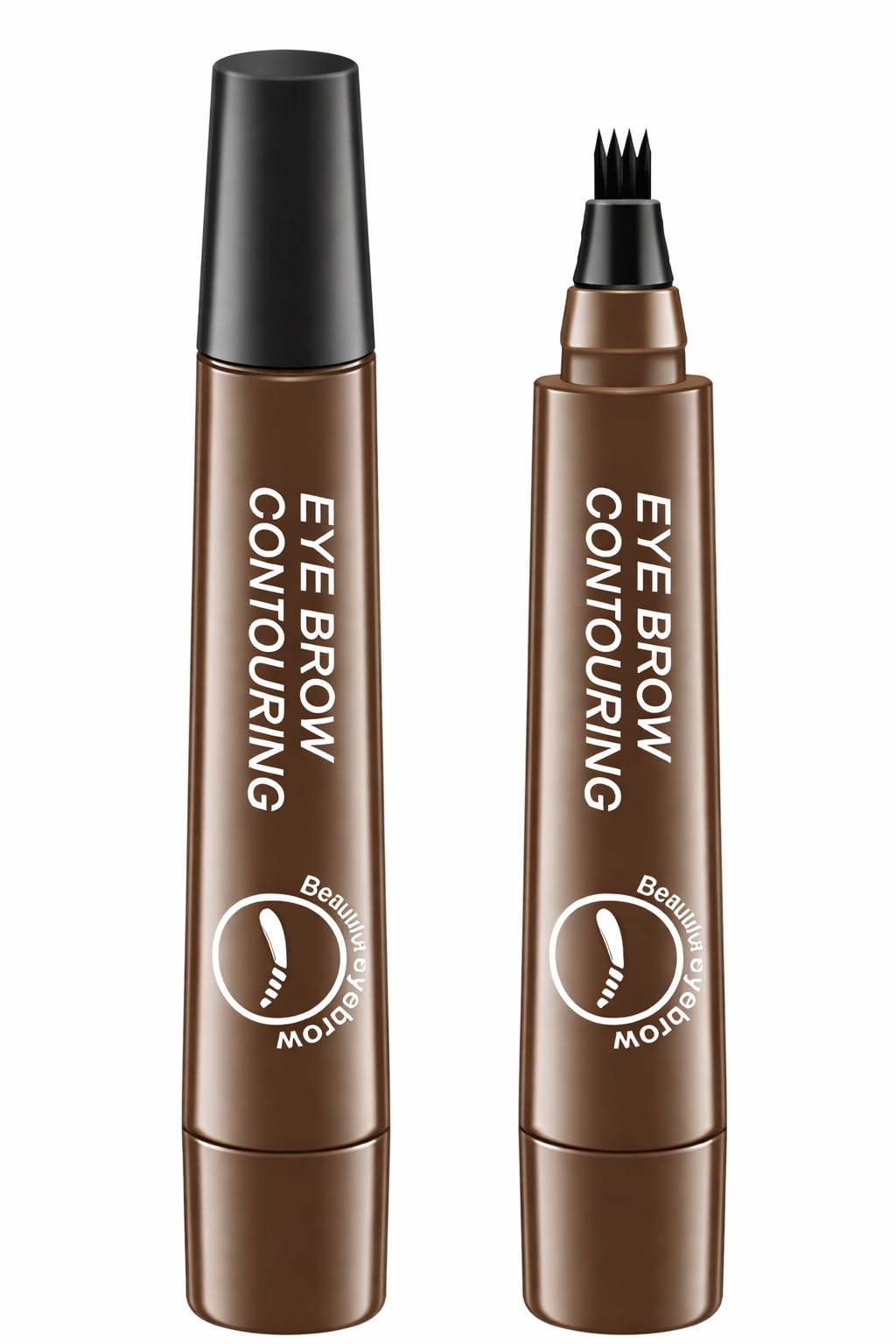ROKTRY Professional Micro-Fine Brown Eyebrow Pen – Waterproof, Long-Lasting 24-Hour Wear – Smudge-Proof Liquid Brow Tint with Precision Felt Tip for Natural, Hair-Like Strokes (Brown)-image-5