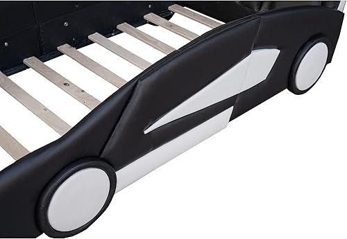 Miniatura 5 de SOFTSEA Marco de cama de material polar con cabecero de orejas de oso y estribo curvado