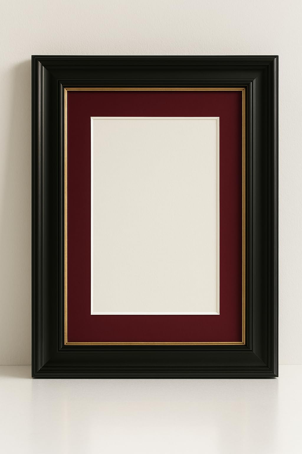 Ornate Shabby Chic Picture Frame Black with Gold Trim & Mount Vintage Style Wall Frame