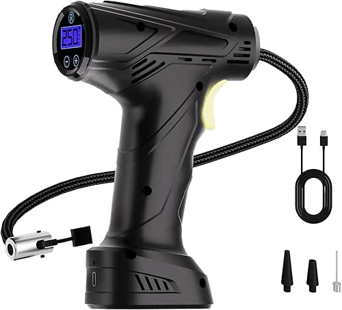 Tyre Inflator Portable Air Compressor, Cordless Electric Air Pump with
