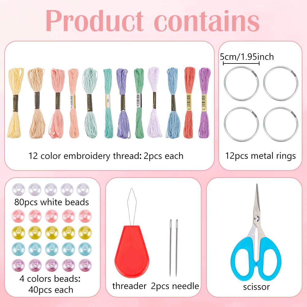 INFUNLY Kit Fai Da Te Per 12 Mini Acchiappasogni - Set Completo Per Creare Portachiavi E Ciondoli Borsa Con Istruzioni