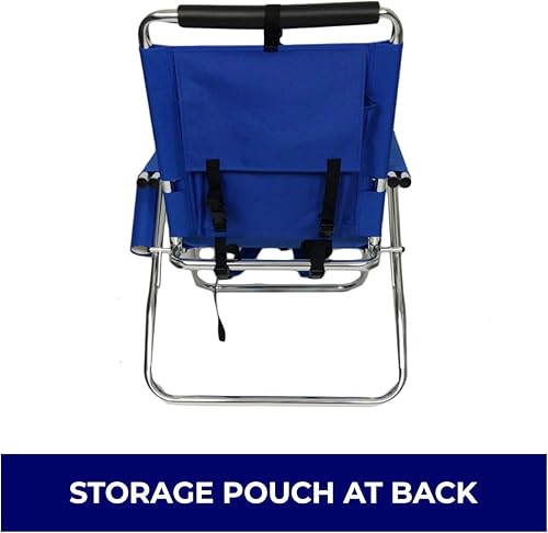 Miniatura 7 de Tuscany Pro Silla de pesca con mochila  Silla plegable portátil ultraligera con correas de transporte acolchadas y barra de apoyo lumbar acolchada