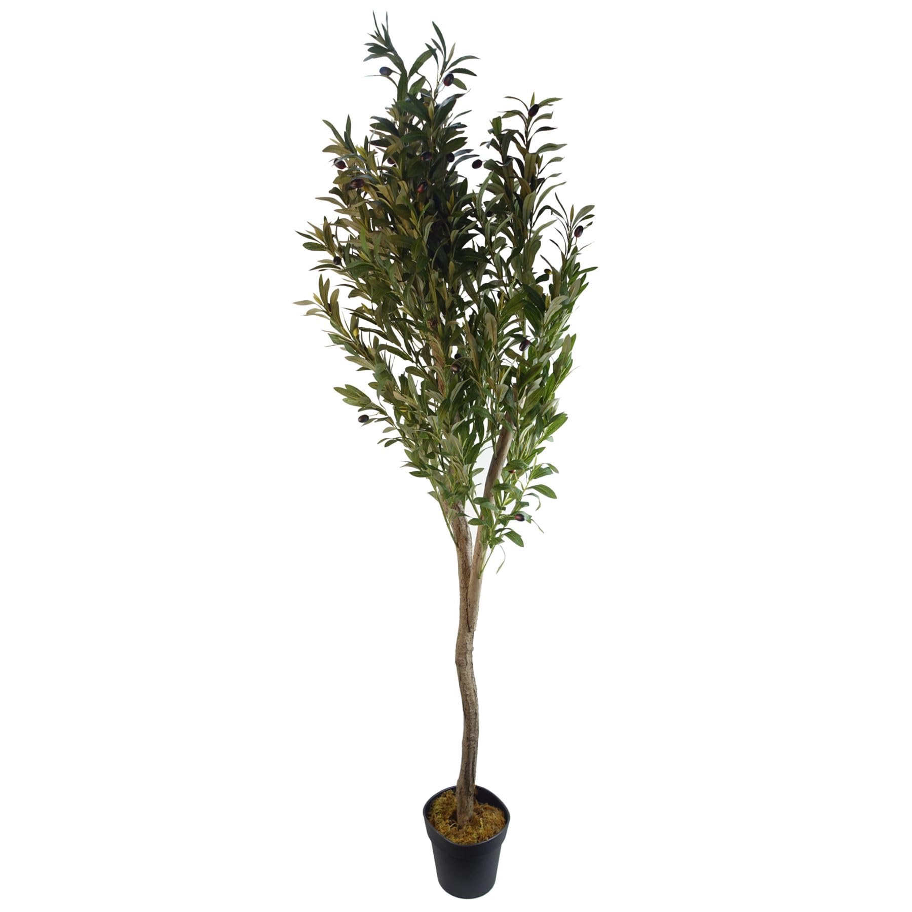 Leaf Olive Artificial Tree 4.9ft Natural Wooden Trunk