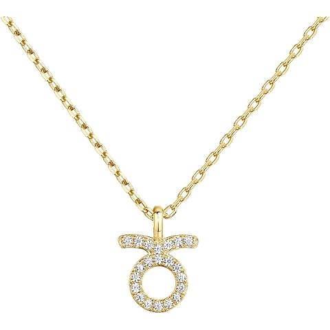 PAVOI 14K Gold Plated Cubic Zirconia Astrology Necklaces for Women - Zodiac Pendant Jewelry Gifts - Zodiac Sign Pendant Necklaces