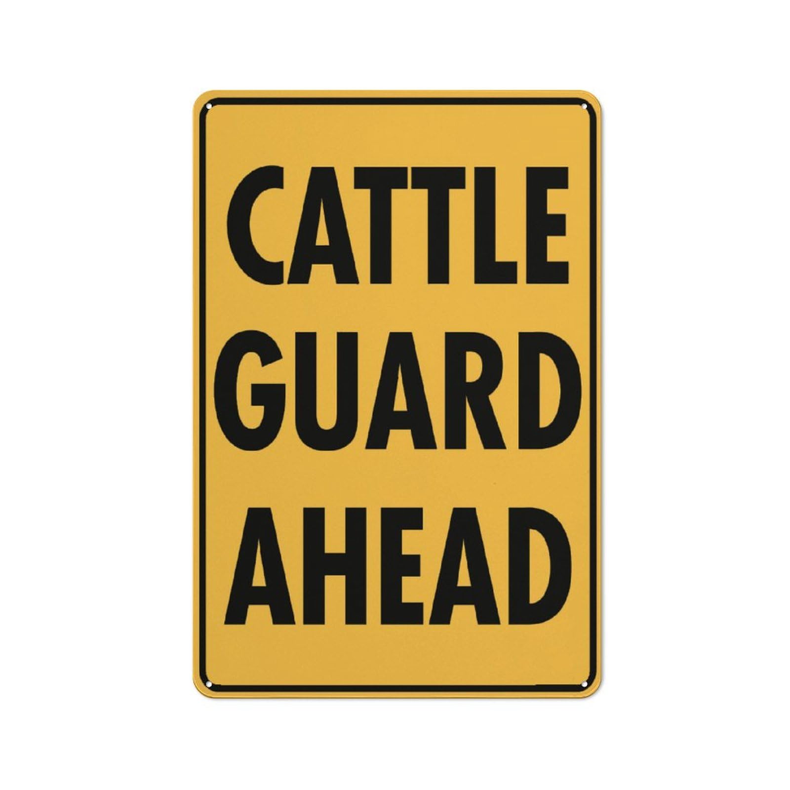 Cattle Guard Ahead Sign Signs Outdoor, Uv Printed Aluminum 8x12In, Weatherproof And Security Signs For Home Or Business，Road Signs, Garden Signs