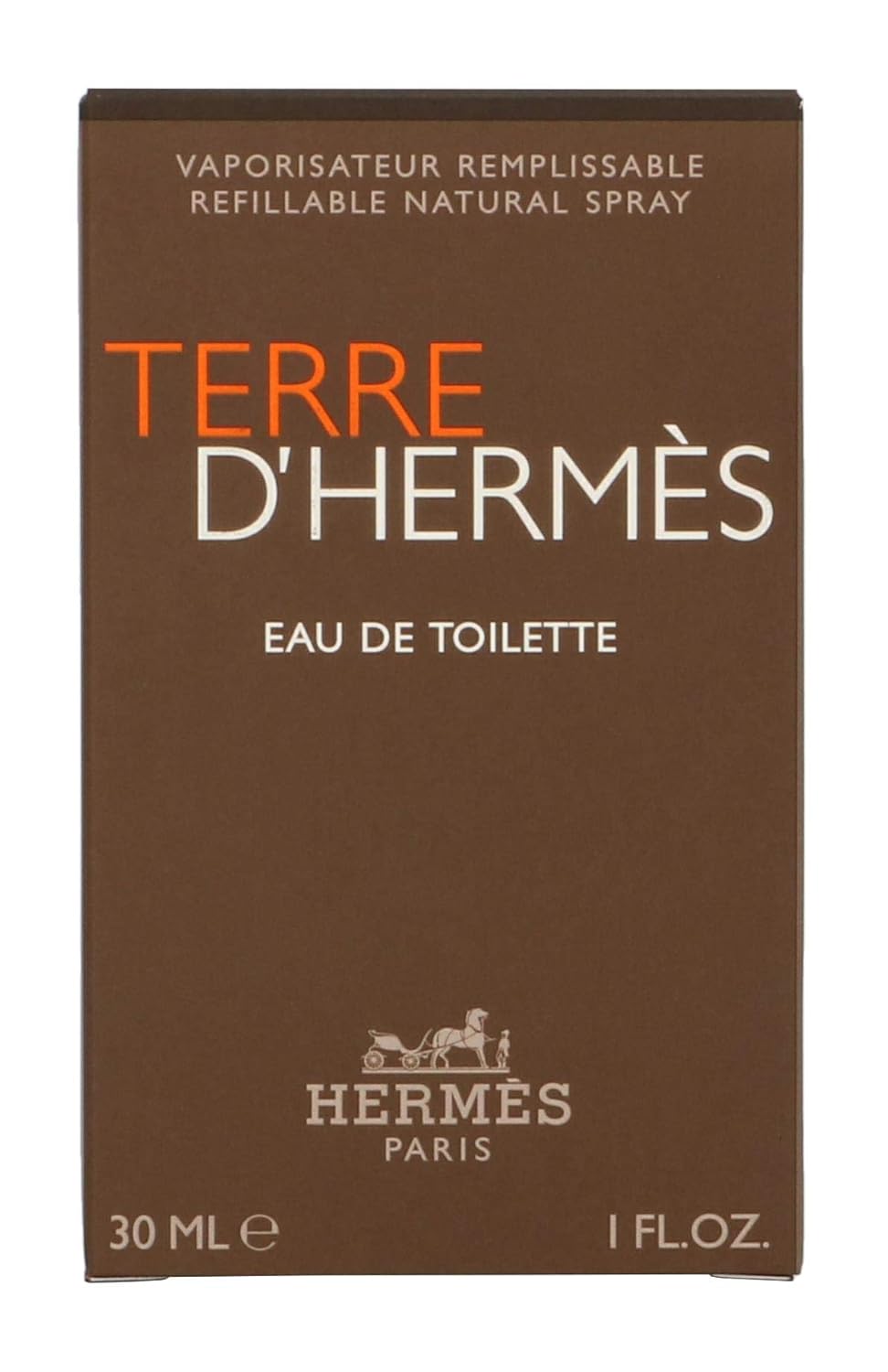 Terre D'Hermes by Hermes for Men 1.0 oz Eau de Toilette Travel Spray Refillable