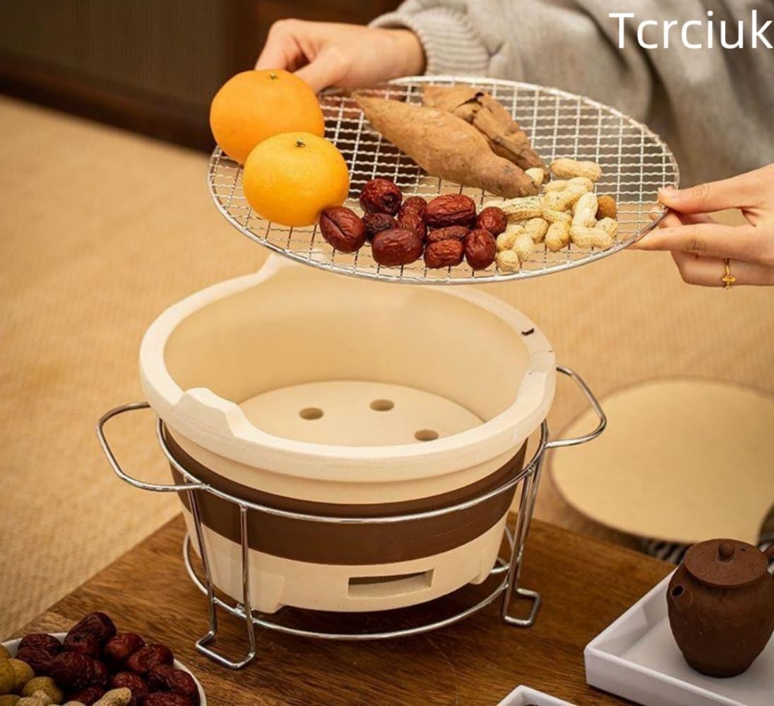 Amazon.co.jp: 火を囲んでお茶を炊いたり、炭火を焼いたり 七輪【2～5