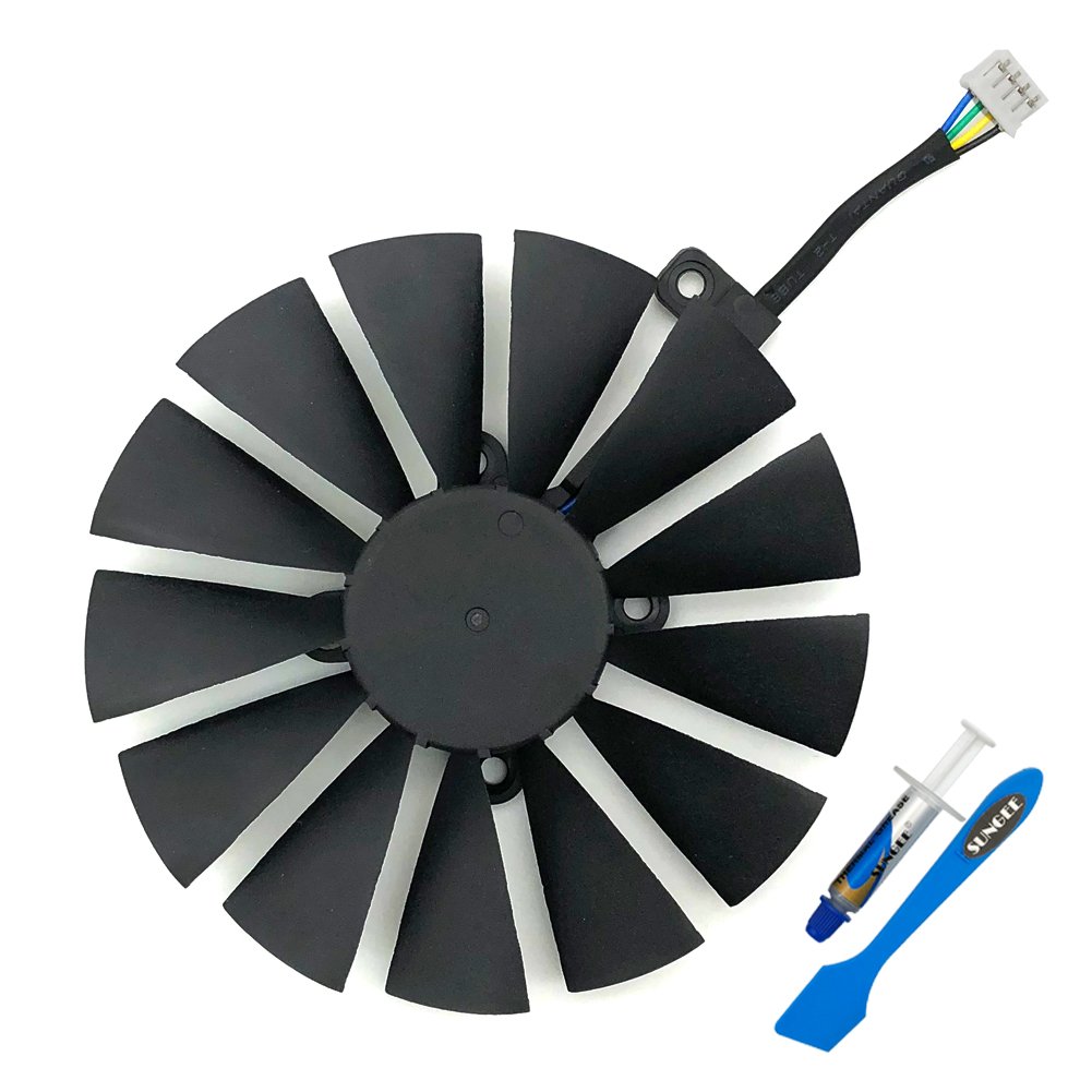 PLD10010S12H 95mm 12V 0.30AMP Graphics Card Cooling Fan For ASUS ROG STRIX GTX 1050 1050Ti RX470 RX570 RX580 POSEIDON GTX 1080Ti P11G GAMING CERBERUS-GTX 1070Ti Video Card fans, with Thermal Paste