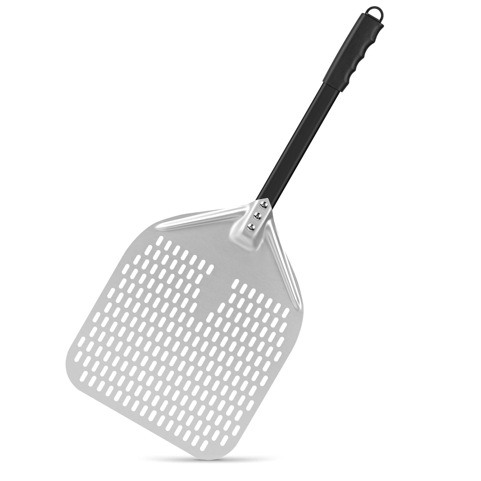Pala per Pizza Forata, 12 Pollici Pala per Pizza Professionale, Pala per Pizza in Alluminio Anodizzato Duro con Manico Smontabile per Pizzas, Pane, Crostate Fatta in Casa