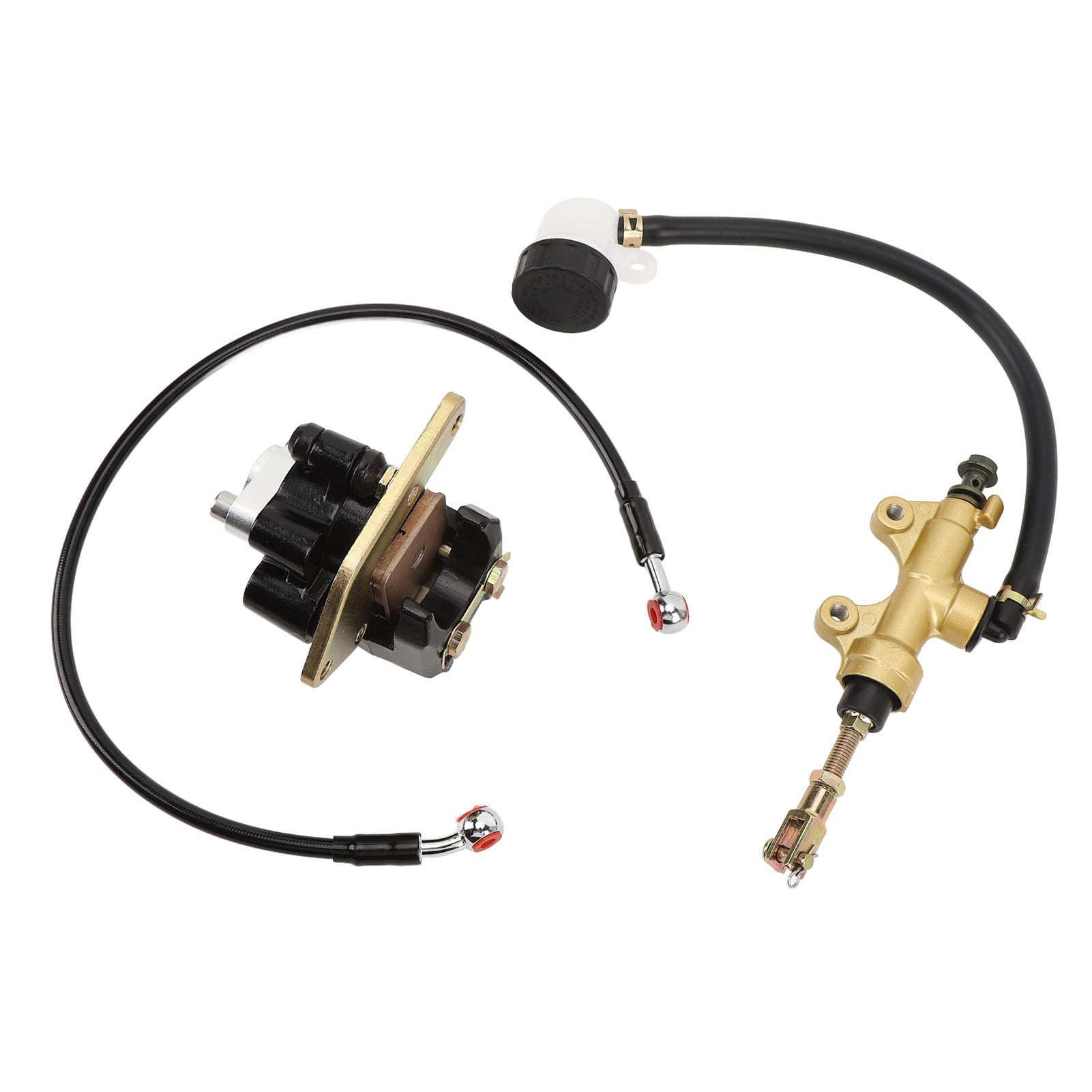 Gruppo Tubo Pinza Pompa Freno Posteriore, Sostituzione per 200 YFS200 2003-2006 5VM2583V0000 5VM2587400, Pinza Freno Posteriore con Tubo Flessibile e Sostituzione Pompa