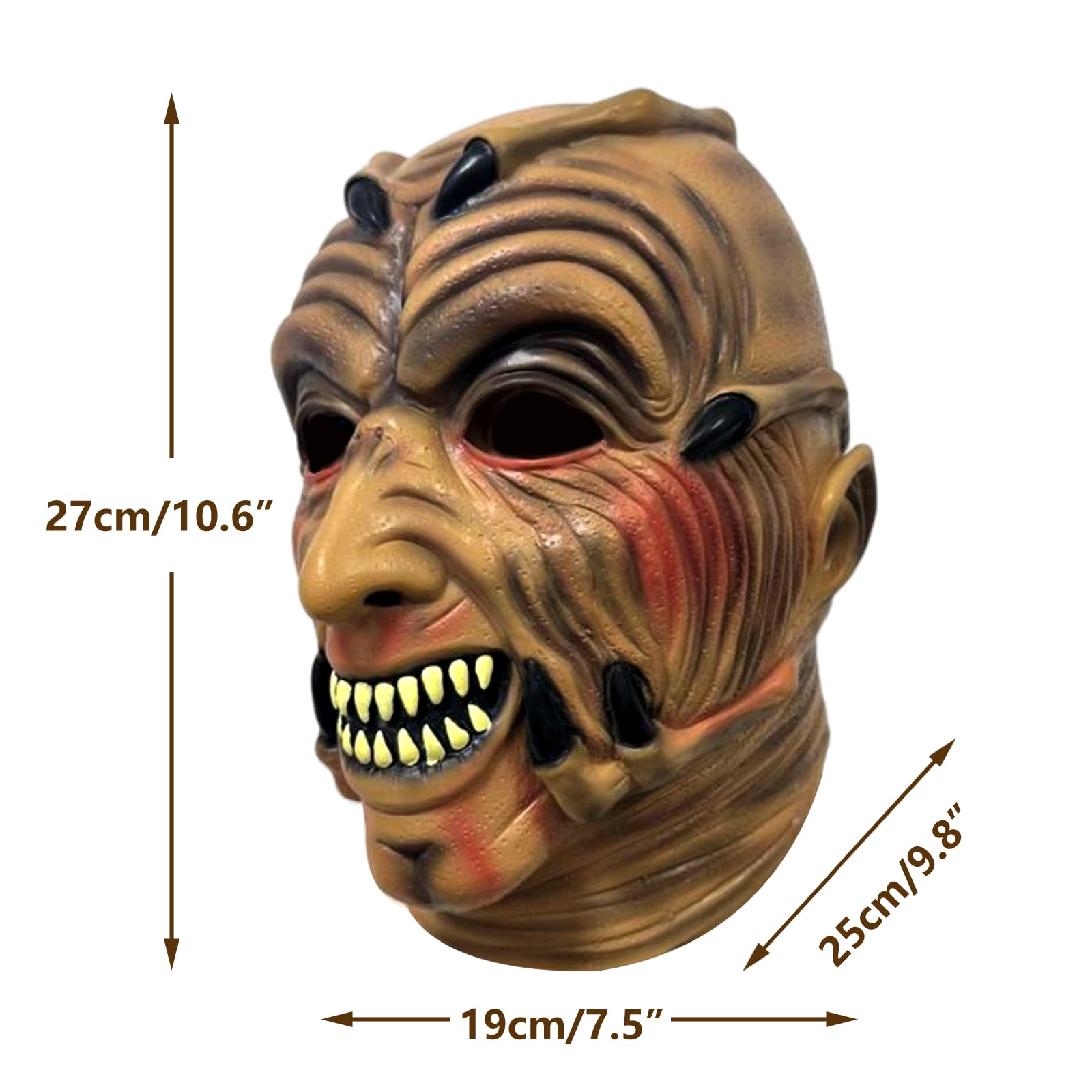 Makoike Jeepers Creepers Mask Scary Zombie Ghostface Demon Masks Carnival Halloween Costume Cosplay Props - Image 2