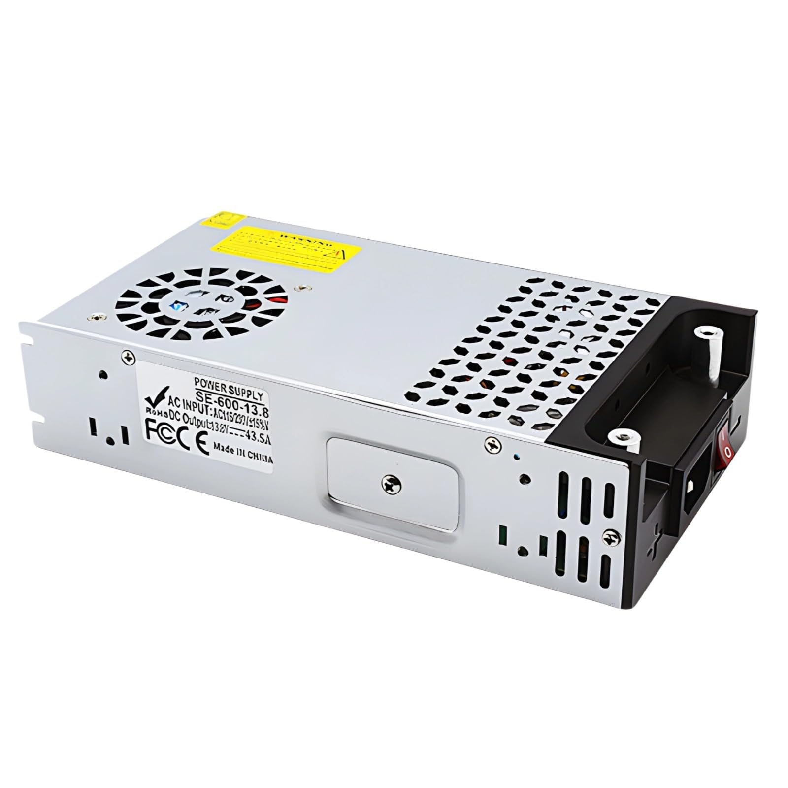 Zasilacz impulsowy 55 V 600 W, przemysłowy zasilacz do urządzeń pomp silnikowych, konwerter AC-DC SE-600-55, obudowa ze stopu aluminium z wentylatorem chłodzącym, 21,6 x 11,4 x 5 cm