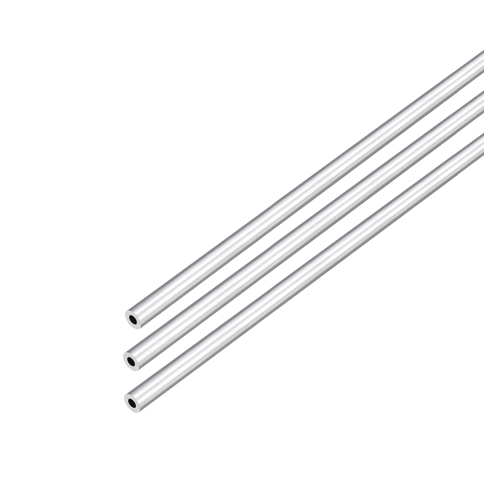 Lot De 3 Tubes En Aluminium 6063 - 8 Mm Diamètre Extérieur, 4 Mm Intérieur, Longueur 300 Mm - 3