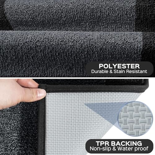 Image of Machine Washable Runner Rug 32 inch x 168 inch, Non Slip Kitchen Rug for Floor, Absorbent Entrance Rug for Hallway, Bedroom, Living Room, (Roll Packing)