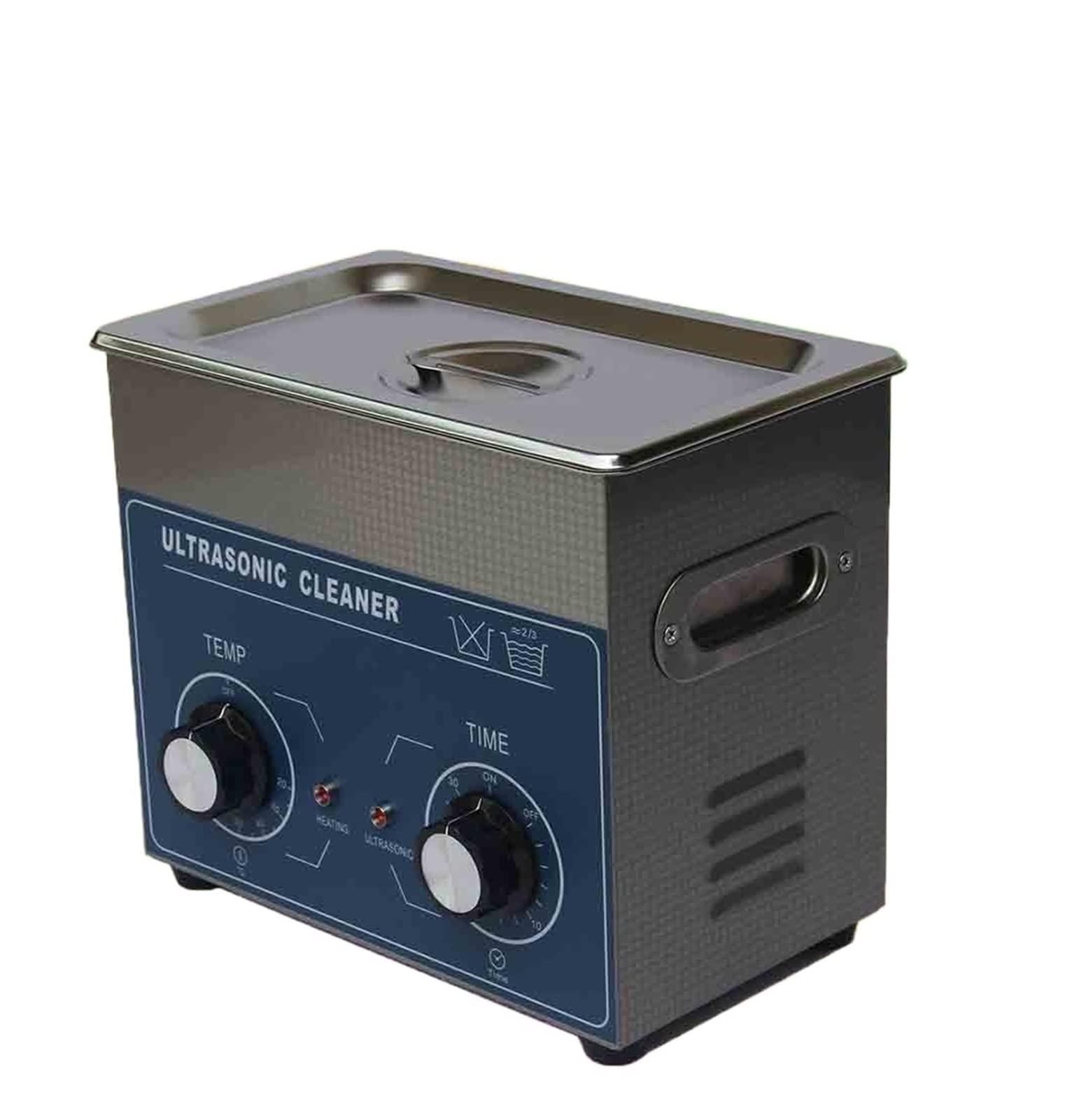 Dispositivo per la Pulizia ad ultrasuoni 120W Heater&Timer Bagno Pulitore Ultrasuoni 3L 40KHZ for Piccole Parti con Cestino