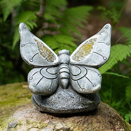 Garden-Statue-ButterflySolar-Butterfly-Decor-for-OutdoorResin-Butterfly-Figurine-with-Solar-Light-for-PatioBalconyYardLawn-OrnamentPerfect-Garden-Gift