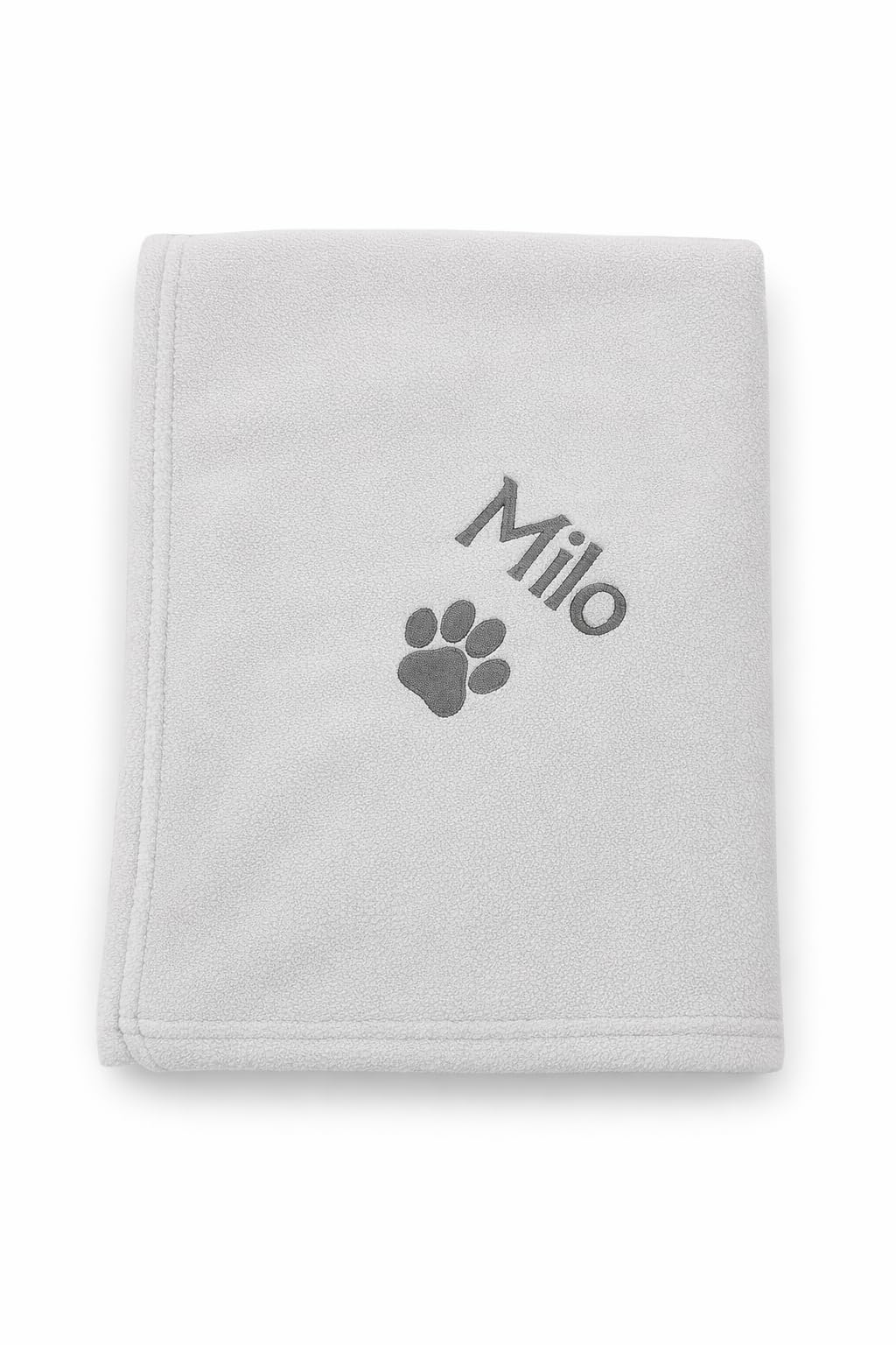 Lobeko Personalised Dog Blanket with Name – Soft Anti-Pill Fleece Pet Blanket, Custom Embroidered Paw Print, 75x100cm Puppy Blanket, 4 Colours