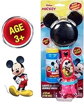 Vista 7 de Little Kids Disney Mickey Mouse - Varita musical de burbujas con luz y sonido, incluye solución de burbujas, Multi (20511)