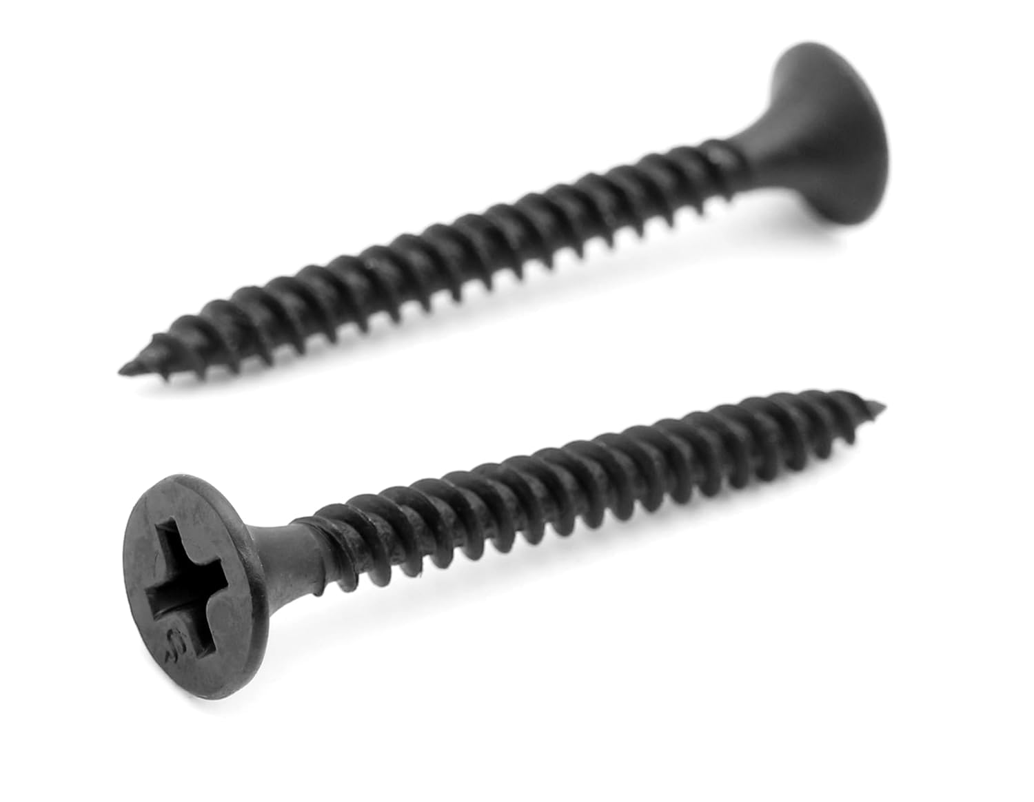 Drywall Screws Magazine Plasterboard Screws Fine Thread Trumpet Head PH-2 Phillips Hardened Steel Phosphated Black Plasterboard Screws (3.5 x 35 mm, Pack of 500)