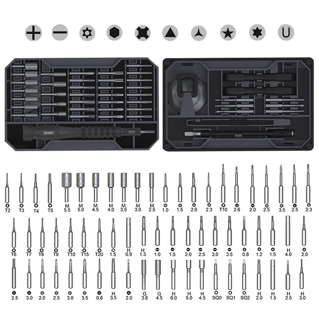 Juego de Destornilladores, Puntas de Destornillador magnéticas, Puntas hexagonales Torx de precisión, 73 en 1, multiherramientas, Kit de Herramientas manuales de reparación de teléfonos