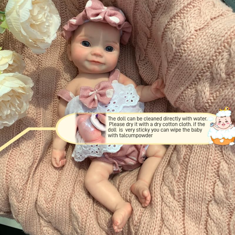 Muñeca Reborn Bebé Realista de Silicona 11 Pulgadas miniatura 4
