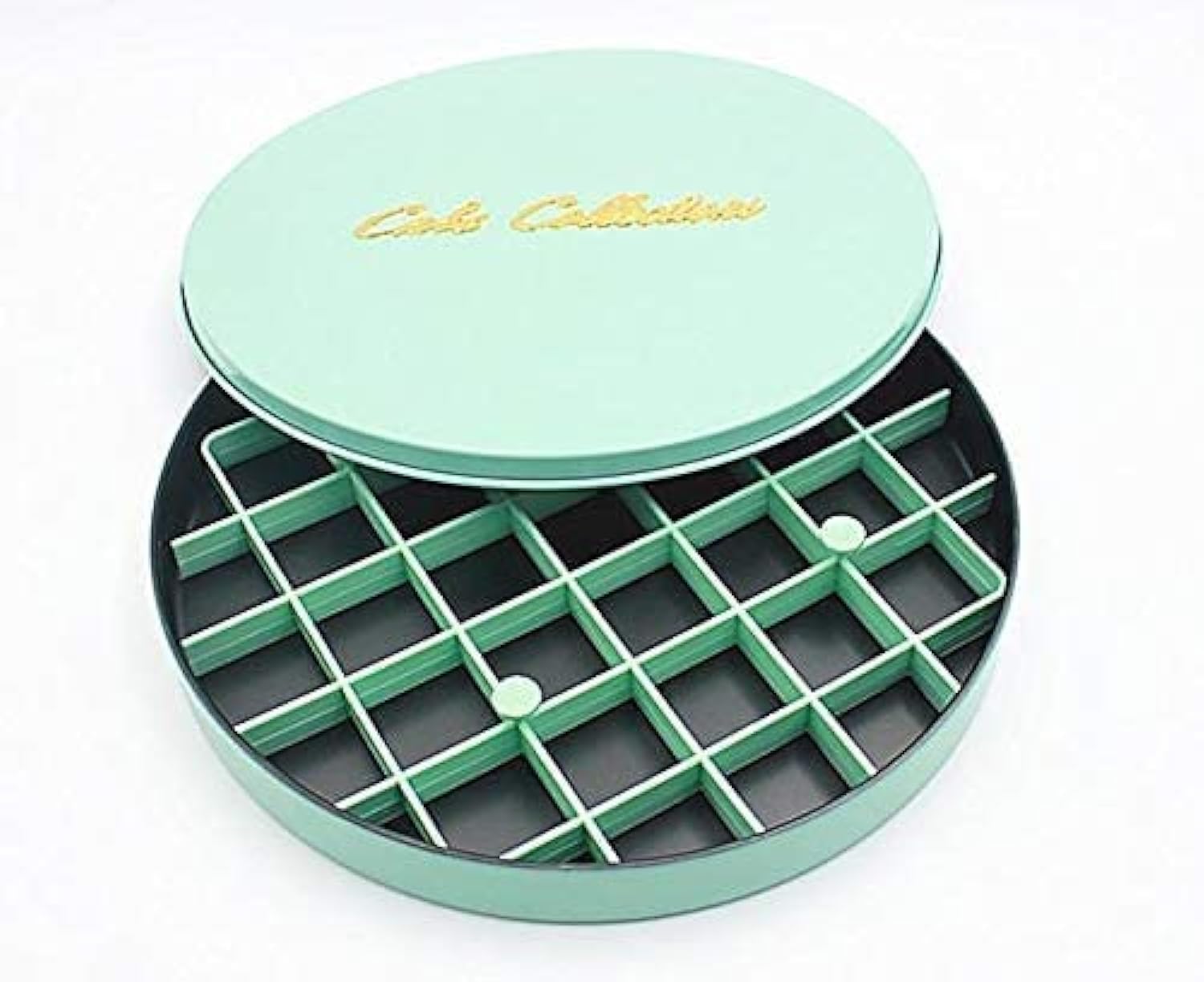 Yuniverse 35cm Non-Stick Cake Collection Sweet Container, 100% Food Grade Material, Basbousa,Round Cake Container with Plastic Partition