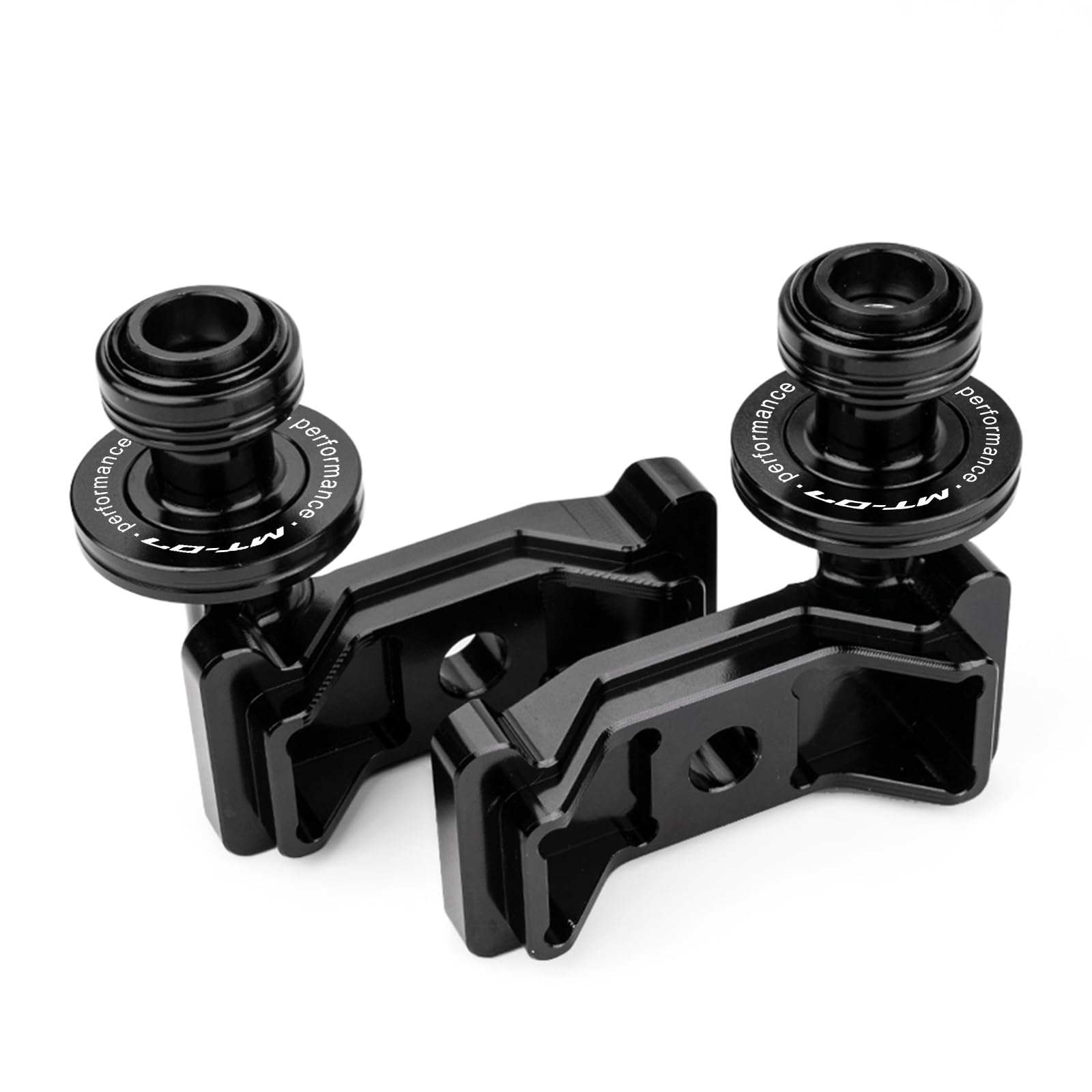 Adatto per MT07 MT 07 MT-07 FZ07 2014-2024 2025 2026 XSR700 accessori moto in alluminio bobine oscillanti supporto viti protezione antivibrazioni (nero)